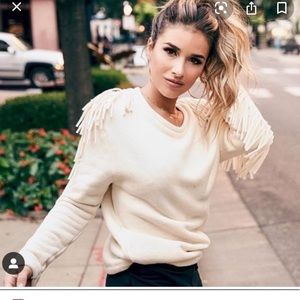 Kittenish Fringe Sweater